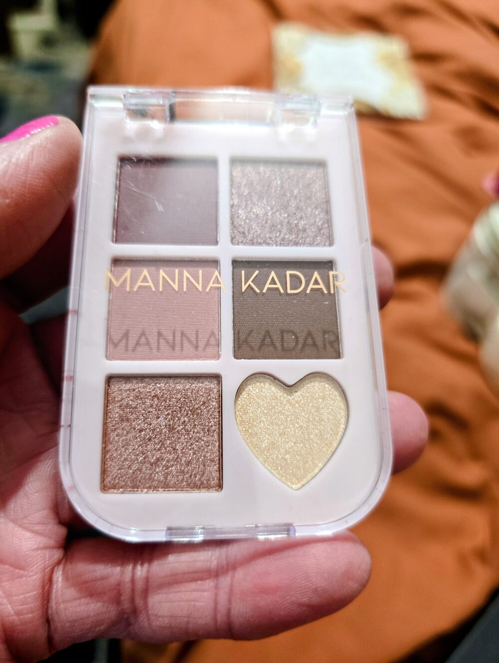 Manna Kadar Neutral Mini Eyeshadow Palette - Pink, Brown & Gold